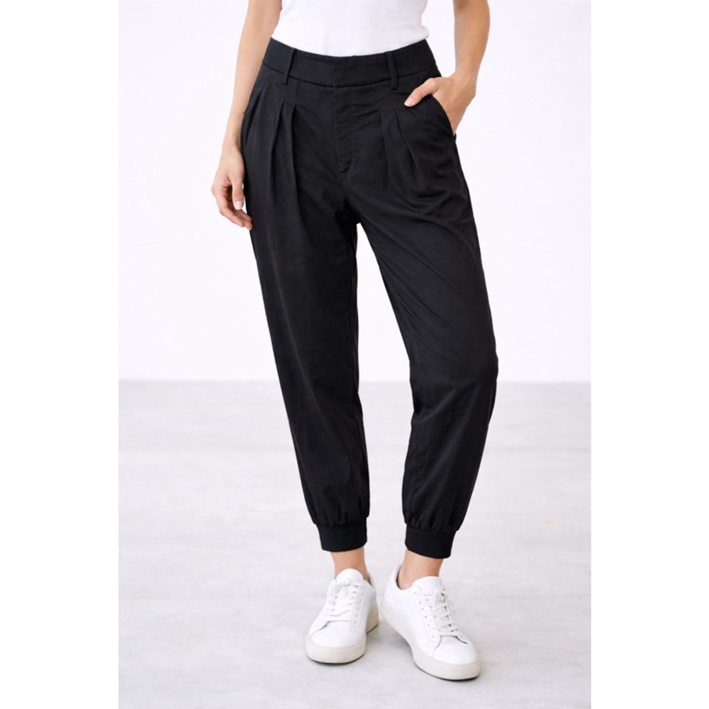 Helmut Lang Silk Cupro Black Joggers Size 8‎